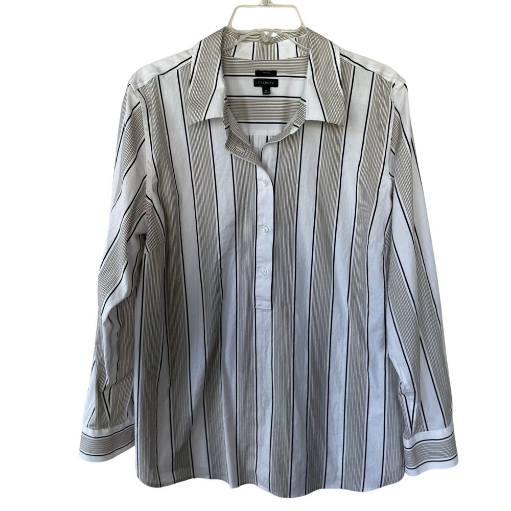 Talbots striped button-up shirt Size XL